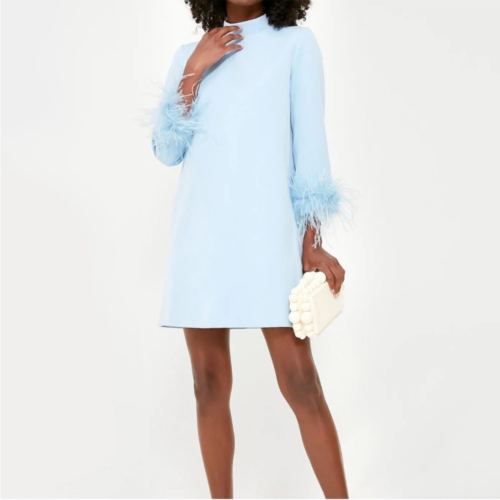 Tuckernuck Light Blue Feather Mod Ellie Dress, Light Blue, EUC